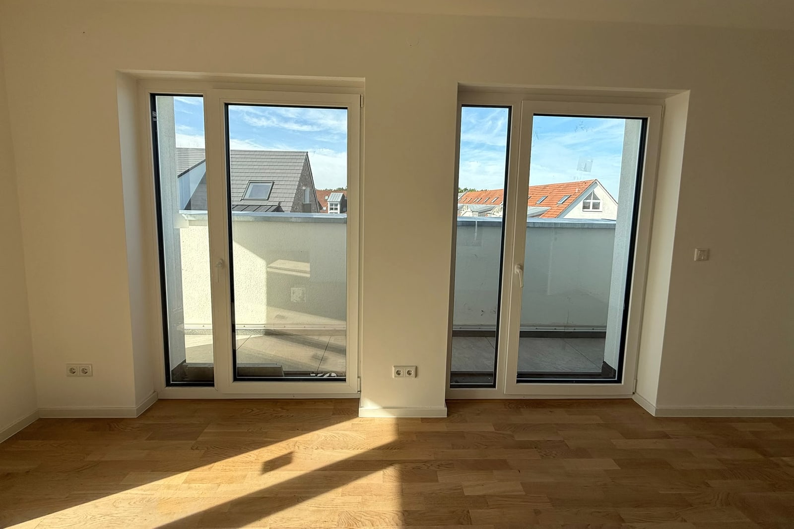 Bodentiefe Fenstertüren im Dachgeschoss